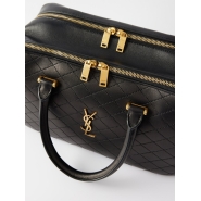 Стеганая кожаная спортивная сумка Yves Saint Laurent Lyia